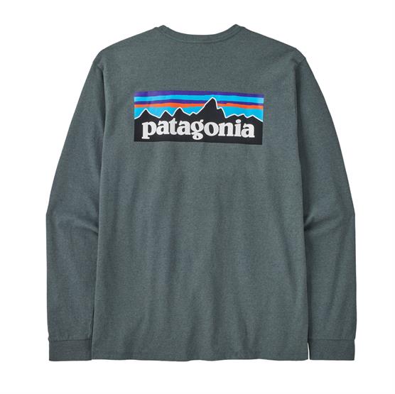 Patagonia Mens L/S P-6 Logo Responsibili-Tee, Nouveau Green Patagonia Mens L/S P-6 Logo Responsibili-Tee, Nouveau Green