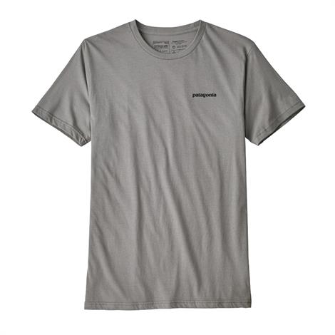 Patagonia Mens P-6 Logo Organic T-Shirt, Feather Grey Patagonia Mens P-6 Logo Organic T-Shirt, Feather Grey
