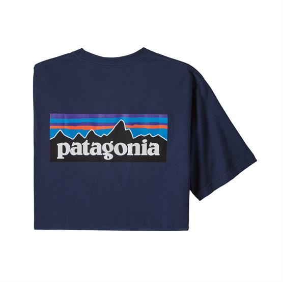 Patagonia Mens P-6 Logo Responsibili-Tee, Classic Navy Patagonia Mens P-6 Logo Responsibili-Tee, Classic Navy