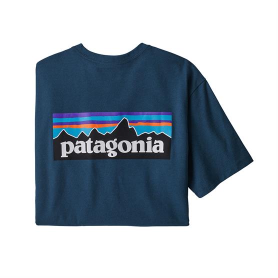 Patagonia Mens P-6 Logo Responsibili-Tee, Crater Blue Patagonia Mens P-6 Logo Responsibili-Tee, Crater Blue