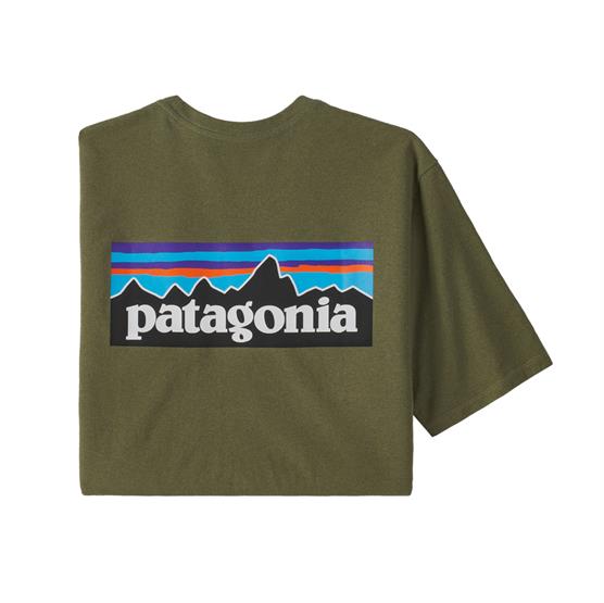 Patagonia Mens P-6 Logo Responsibili-Tee, Wyoming Green Patagonia Mens P-6 Logo Responsibili-Tee, Wyoming Green
