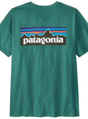 Patagonia Mens P-6 Logo T-Shirt, Gem Green