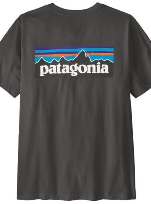 Patagonia Mens P-6 Logo T-Shirt, Ink Black