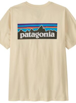 Patagonia Mens P-6 Logo T-Shirt, Undyed Natural