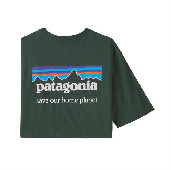 Patagonia Mens P-6 Mission Organic T-Shirt, Pinyon Green Patagonia Mens P-6 Mission Organic T-Shirt, Pinyon Green