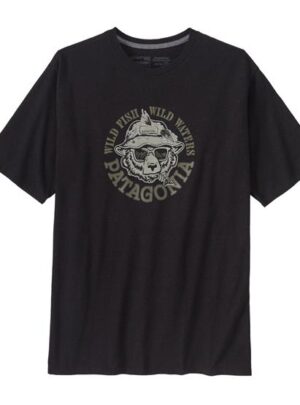 Patagonia Mens Take a Stand Tee, Wild Grizz / Ink Black
