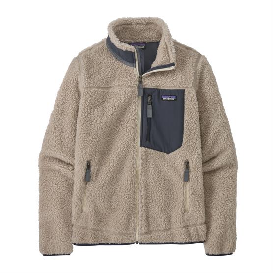 Patagonia Womens Classic Retro-X Jacket, Natural / Smolder Blue Patagonia Womens Classic Retro-X Jacket, Natural / Smolder Blue