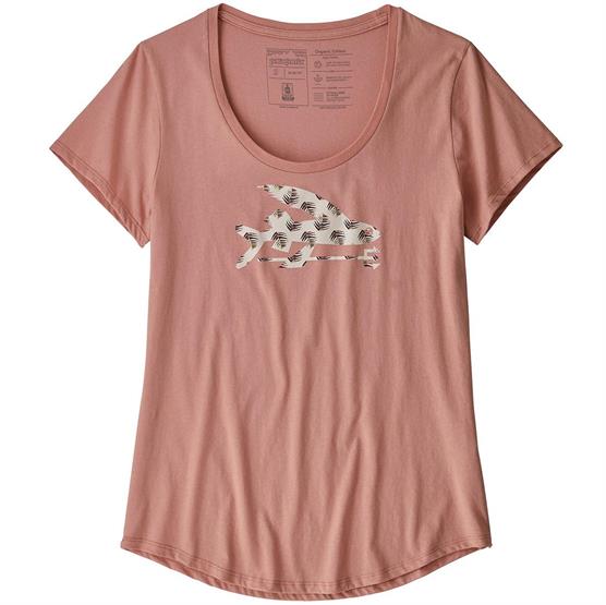 Patagonia Womens Flying Fish Organic Scoop Tee, Flora Pink Patagonia Womens Flying Fish Organic Scoop Tee, Flora Pink