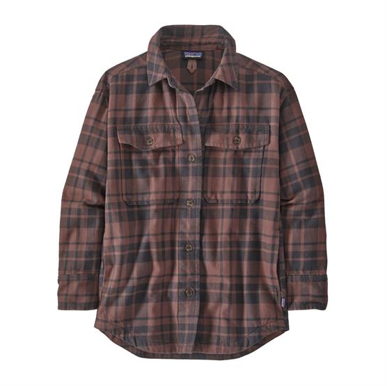 Patagonia Womens HW Fjord Flannel Overshirt, Ice Caps / Dusk Patagonia Womens HW Fjord Flannel Overshirt, Ice Caps / Dusk