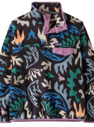 Patagonia Womens LW Synch Snap-T P/O, Kaleido Black