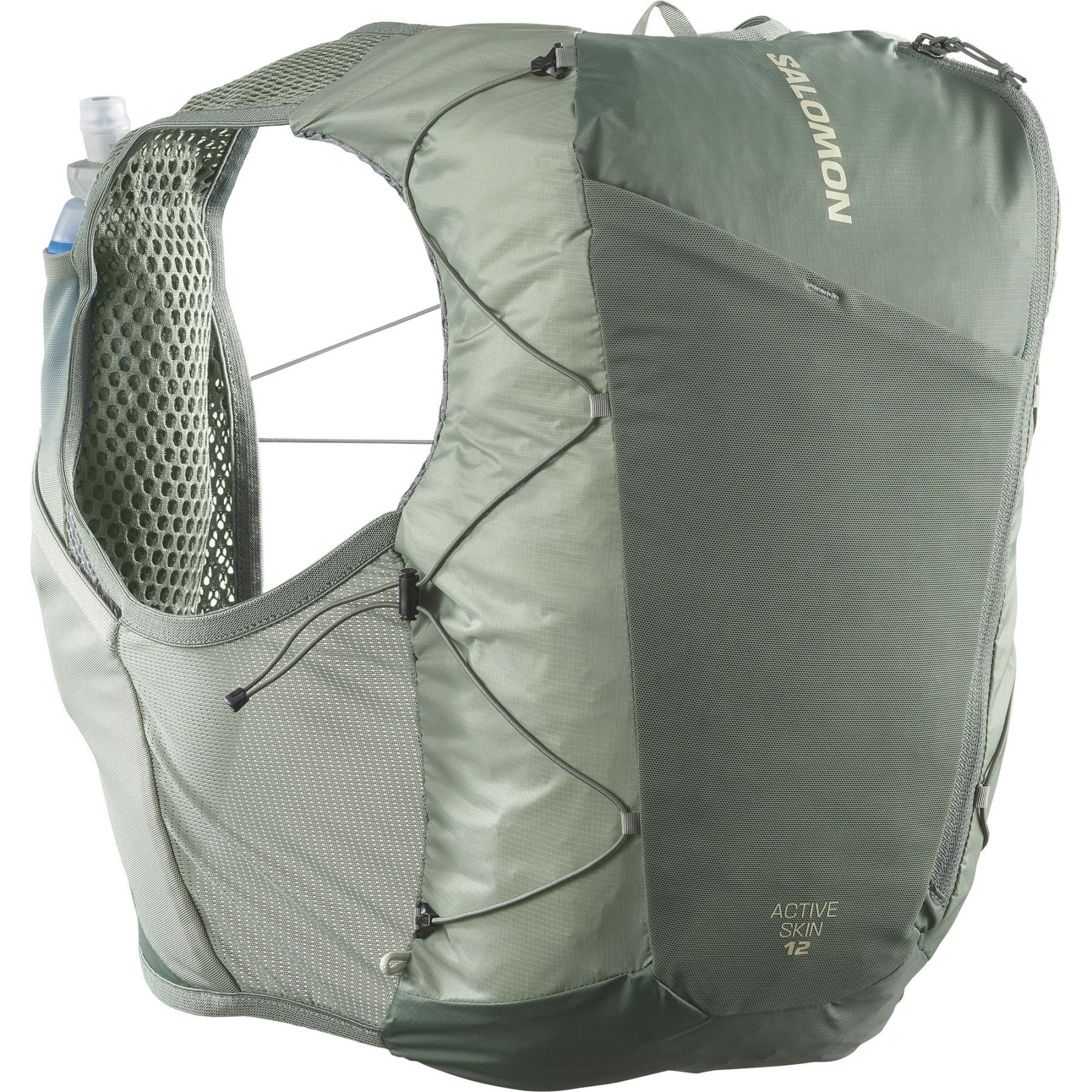Salomon Active Skin 12 Set, løberygsæk, grøn Salomon Active Skin 12 Set, løberygsæk, grøn