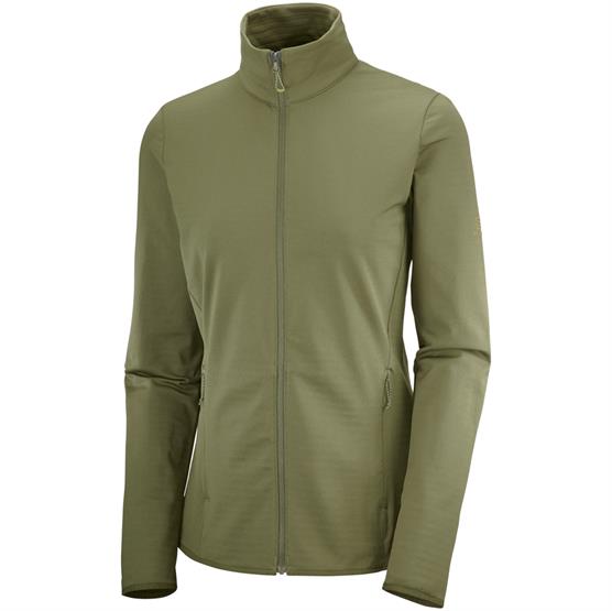 Salomon Outrack Full Zip Mid Womens, Olive Night Salomon Outrack Full Zip Mid Womens, Olive Night