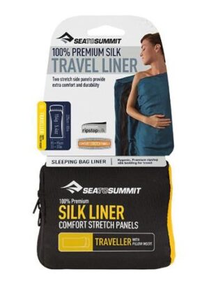 Sea to Summit Silk Stretch Liner - Traveller, Navy Blue