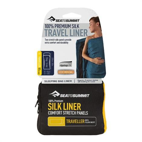 Sea to Summit Silk Stretch Liner - Traveller, Navy Blue Sea to Summit Silk Stretch Liner - Traveller, Navy Blue
