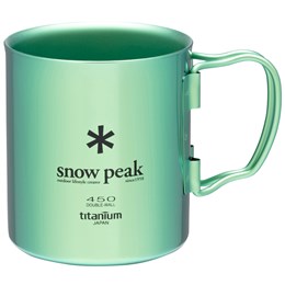 Snow Peak Titanium Double Wall Anodized 450 ml Kop Grøn Kopper & muggs