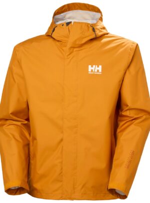 Helly Hansen Seven J, regnjakke, herre, gul