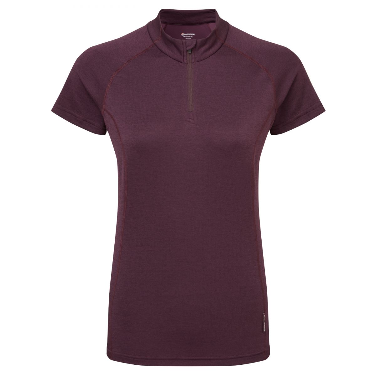 Montane F Dart Zip T-Shirt, dame, mørkelilla Montane F Dart Zip T-Shirt, dame, mørkelilla