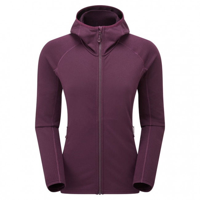 Montane F Protium Hoodie, fleecetrøje, dame, mørkelilla Montane F Protium Hoodie, fleecetrøje, dame, mørkelilla