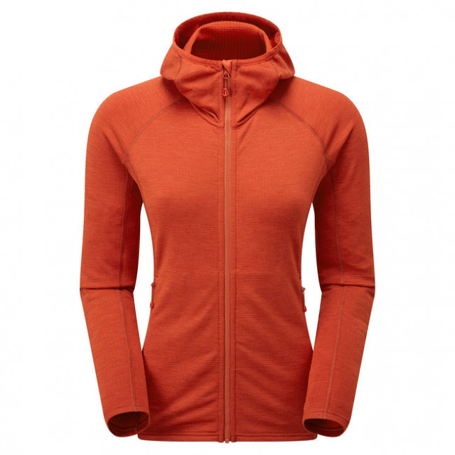 Montane F Protium Hoodie, fleecetrøje, dame, rød Montane F Protium Hoodie, fleecetrøje, dame, rød