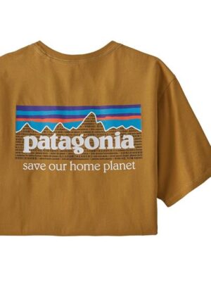 Patagonia Mens P-6 Mission Organic T-Shirt, Oaks Brown
