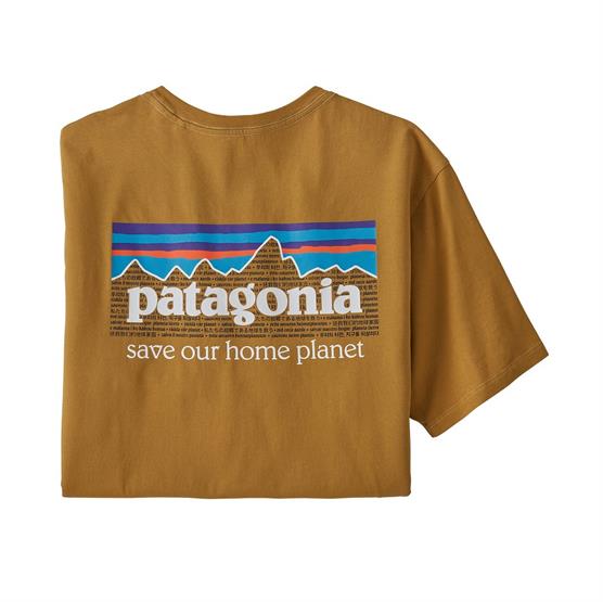 Patagonia Mens P-6 Mission Organic T-Shirt, Oaks Brown Patagonia Mens P-6 Mission Organic T-Shirt, Oaks Brown