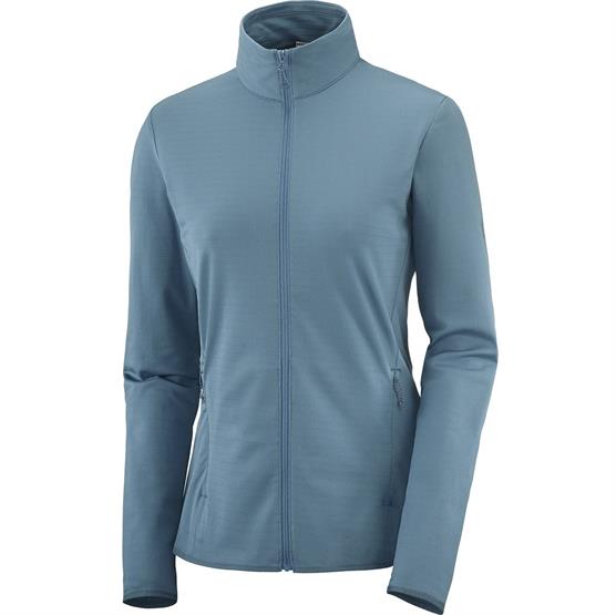 Salomon Outrack Full Zip Mid Womens, Mallard Blue Salomon Outrack Full Zip Mid Womens, Mallard Blue
