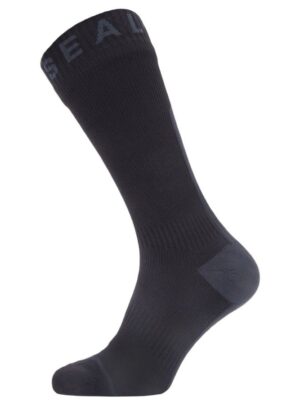 Sealskinz WP All Weather Mid Sock W. Hydrostop, strømper, sort/grå
