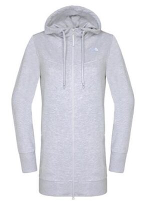 The North Face Womens Parka Full Zip Hoodie, Heather Grey