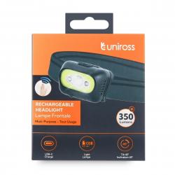 Uniross ProLite Rechargeable Headlamp - 350 lumen - Pandelampe