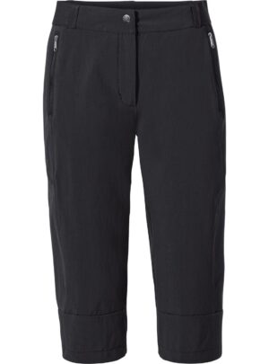 Vaude Farley Stretch Capri III, vandrebukser, dame, sort