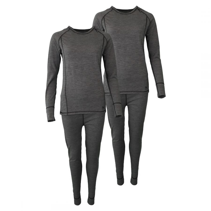 Accezzi Merino, skiundertøj, dame, grå, 2 sæt Accezzi Merino, skiundertøj, dame, grå, 2 sæt