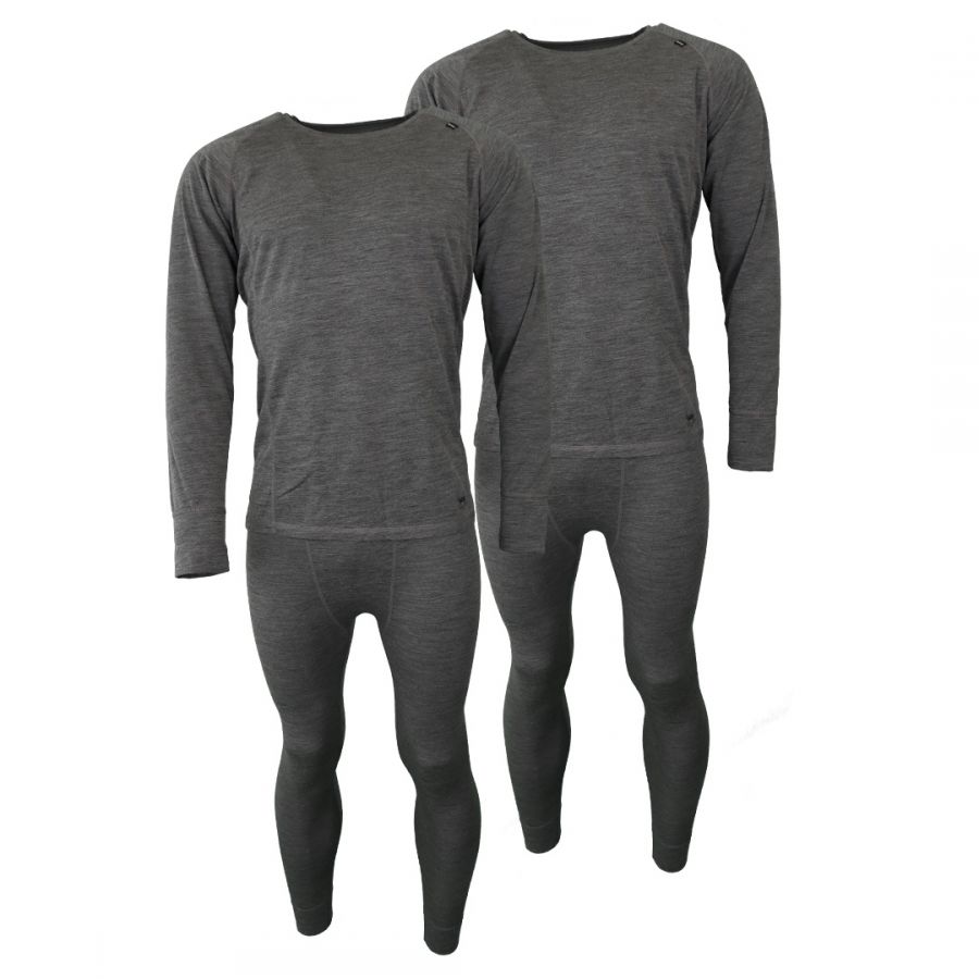 Accezzi Merino, skiundertøj, herre, grå, 2 sæt Accezzi Merino, skiundertøj, herre, grå, 2 sæt