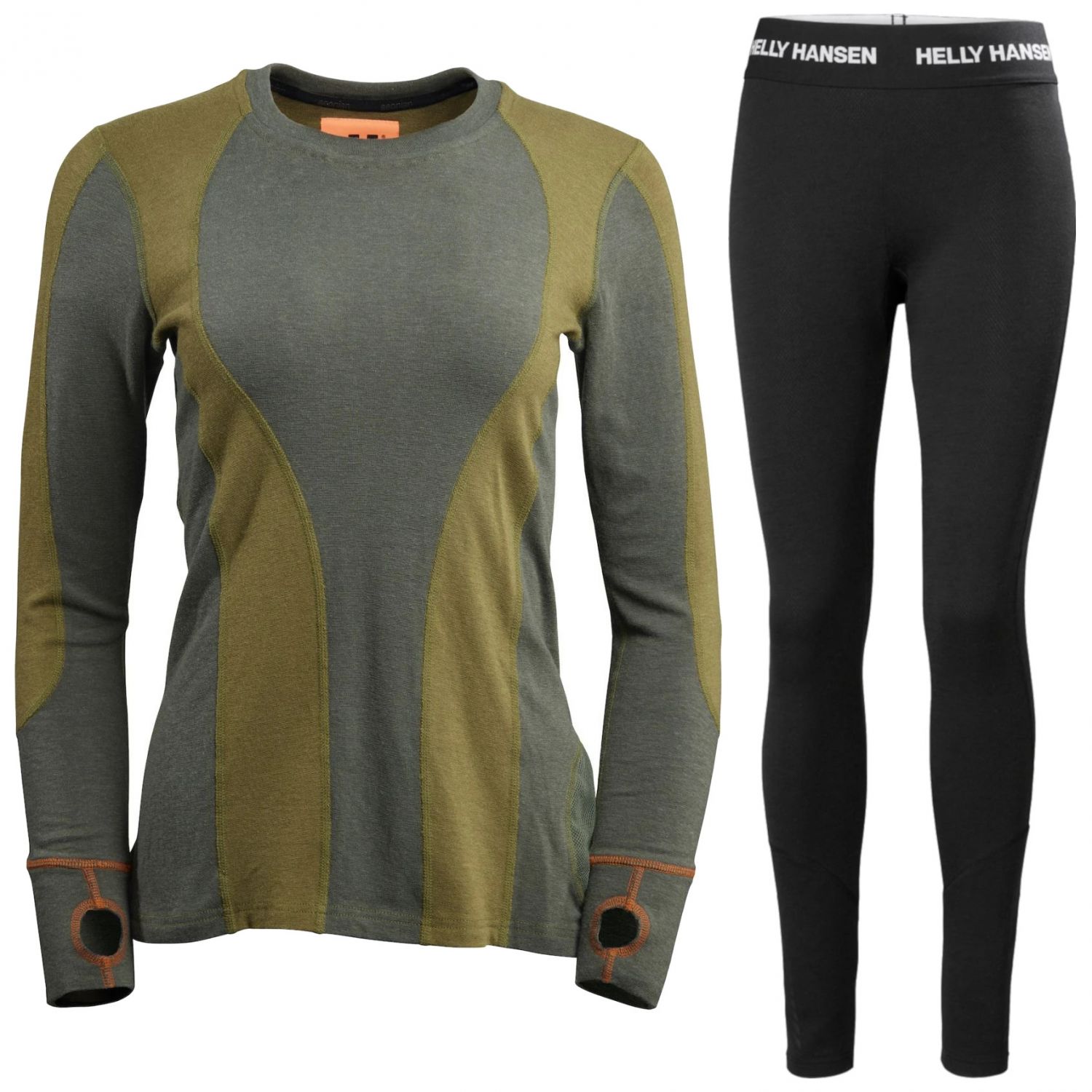 Aeonian/Helly Hansen skiundertøj, sæt, dame, grøn/sort Aeonian/Helly Hansen skiundertøj, sæt, dame, grøn/sort