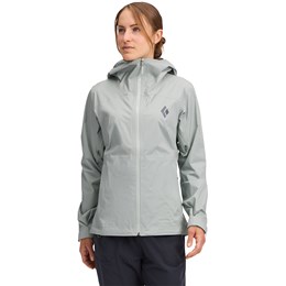 Black Diamond Fineline Stretch Shell Jacket Dame L Grå Skaljakker