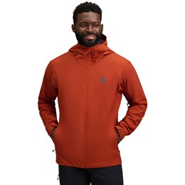 Black Diamond Strataline Stretch Shell Jacket Herre XL Orange Skaljakker