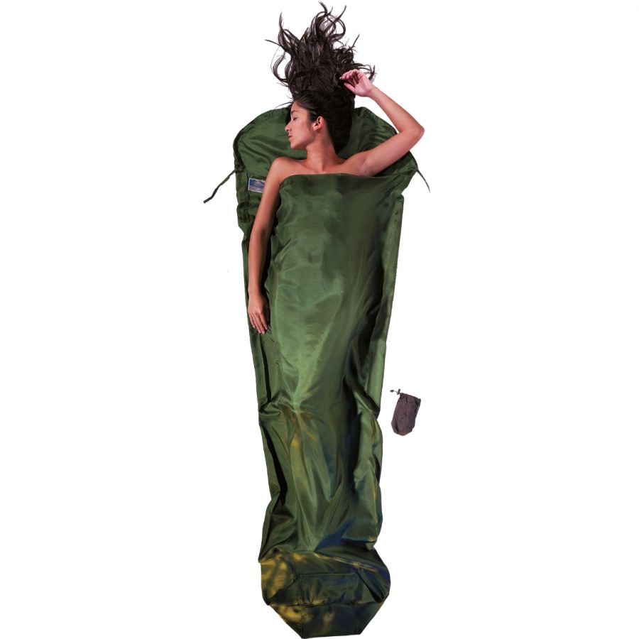 Cocoon MummyLiner,100% Silk, dark olive green Cocoon MummyLiner,100% Silk, dark olive green