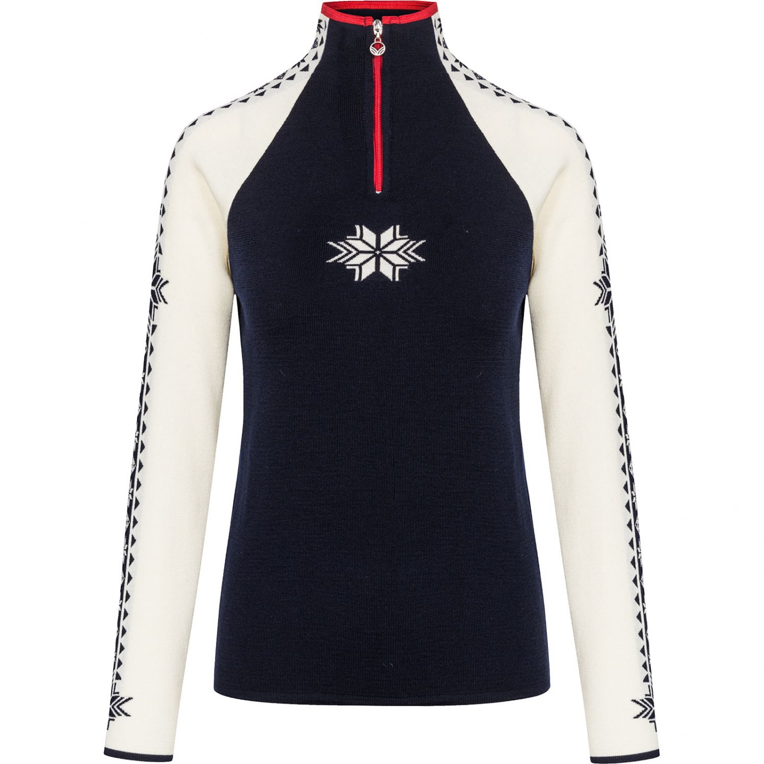 Dale of Norway Geilo, sweater, dame, navy/hvid Dale of Norway Geilo, sweater, dame, navy/hvid