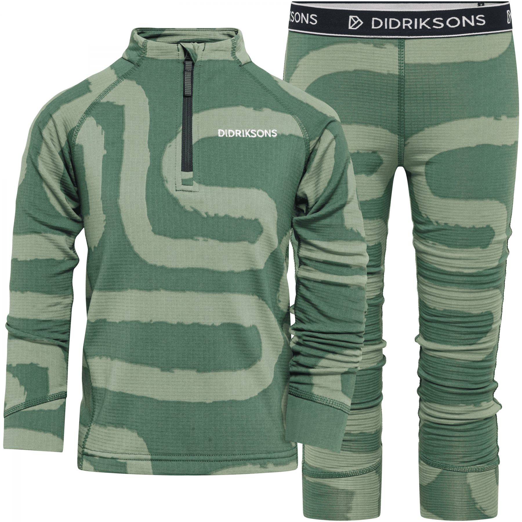 Didriksons Jadis 5, skiundertøjssæt, børn, grøn Didriksons Jadis 5, skiundertøjssæt, børn, grøn