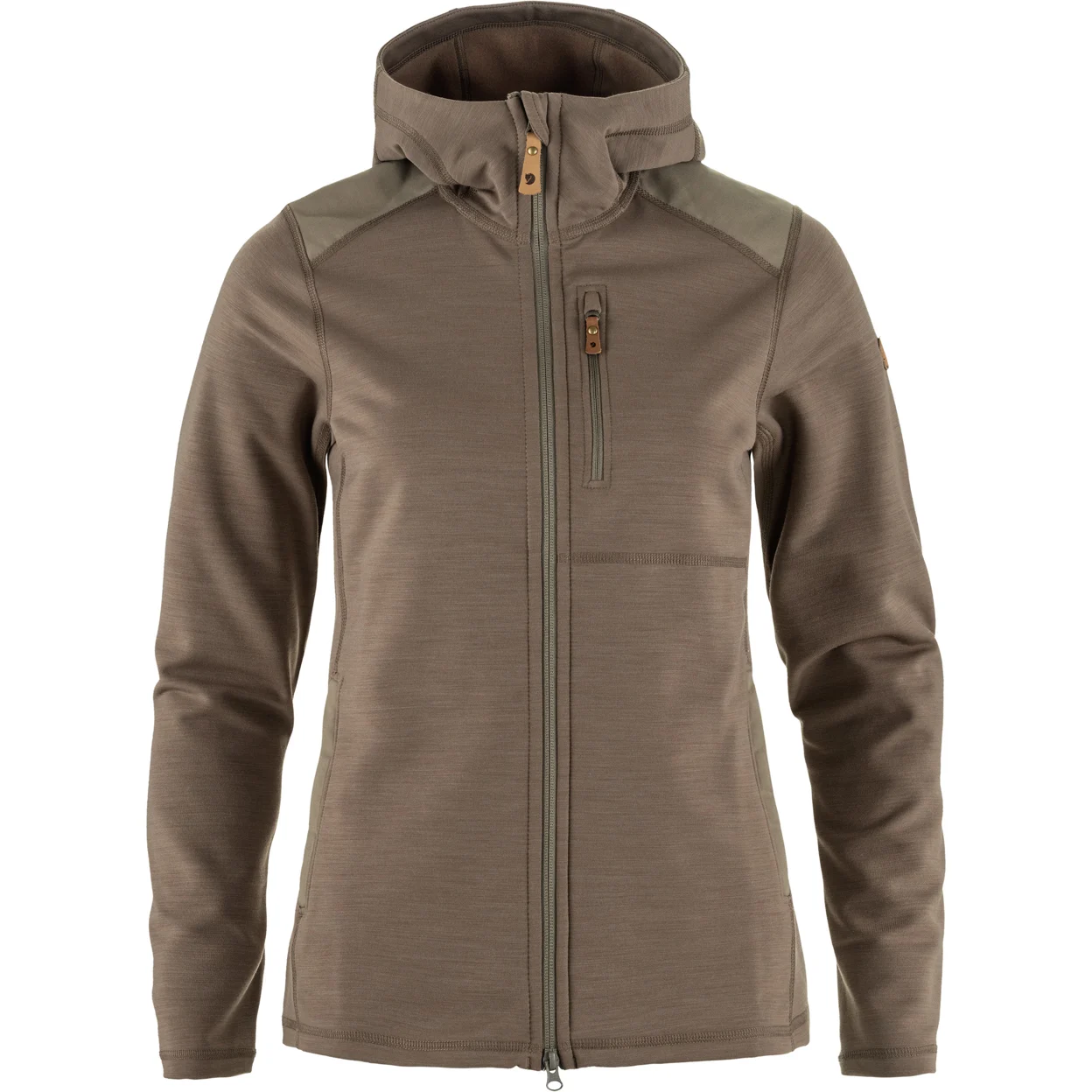 Fjällraven Keb Fleece Hoodie W Suede Brown XL Fjällraven Keb Fleece Hoodie W Suede Brown XL