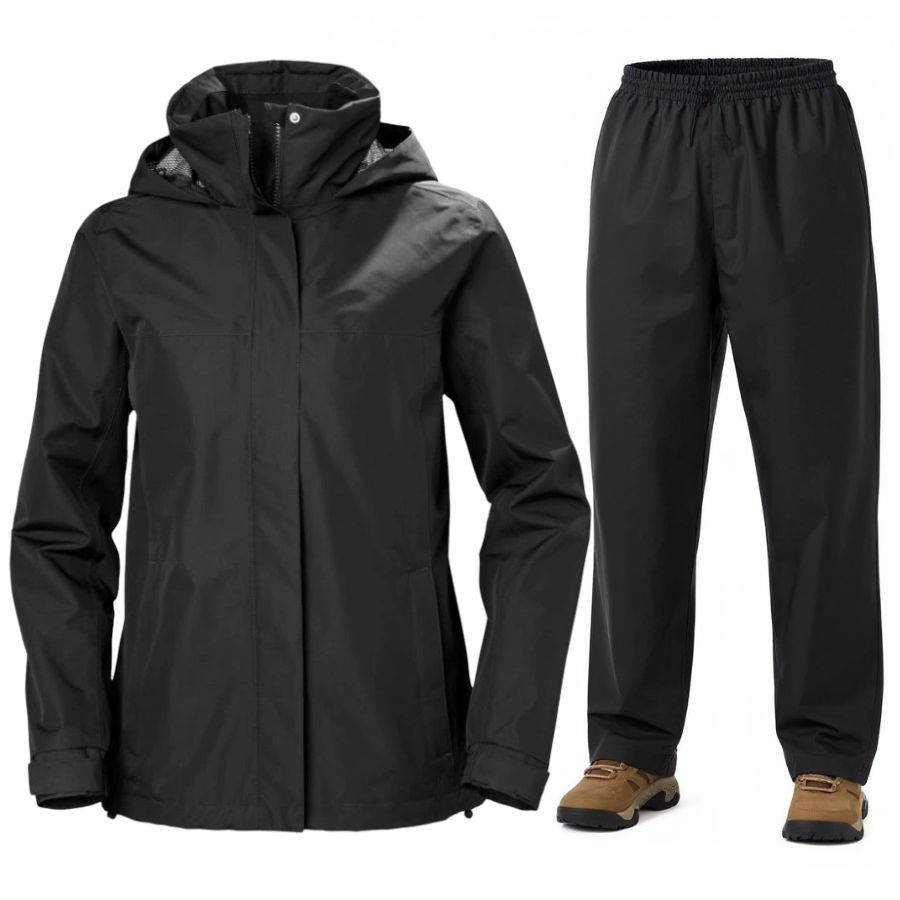 Helly Hansen Aden/HH Rain, regnsæt, dame, sort Helly Hansen Aden/HH Rain, regnsæt, dame, sort