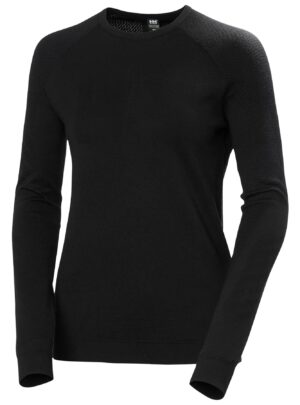 Helly Hansen Lifa Merino Knitevo Crew, dame, sort