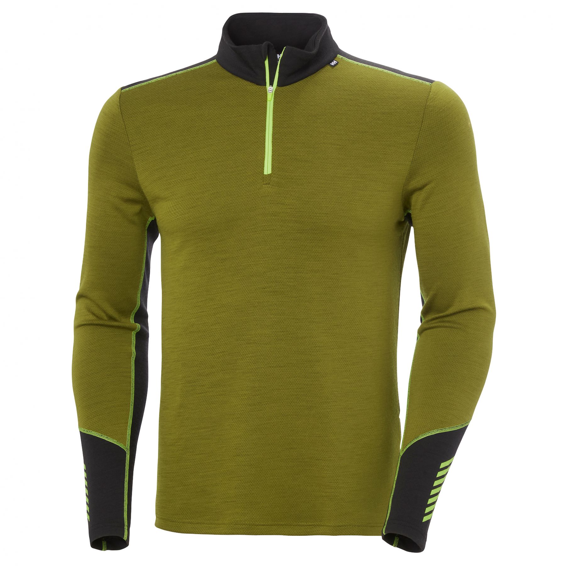 Helly Hansen Lifa Merino Midweight 1/2 Zip, herre, grøn Helly Hansen Lifa Merino Midweight 1/2 Zip, herre, grøn