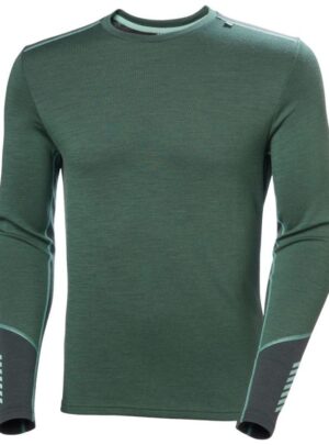Helly Hansen Lifa Merino Midweight Crew, herre, mørkegrøn