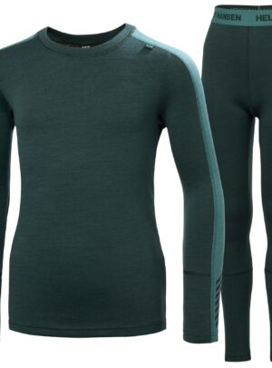 Helly Hansen Lifa Merino Midweight, sæt, junior, grøn