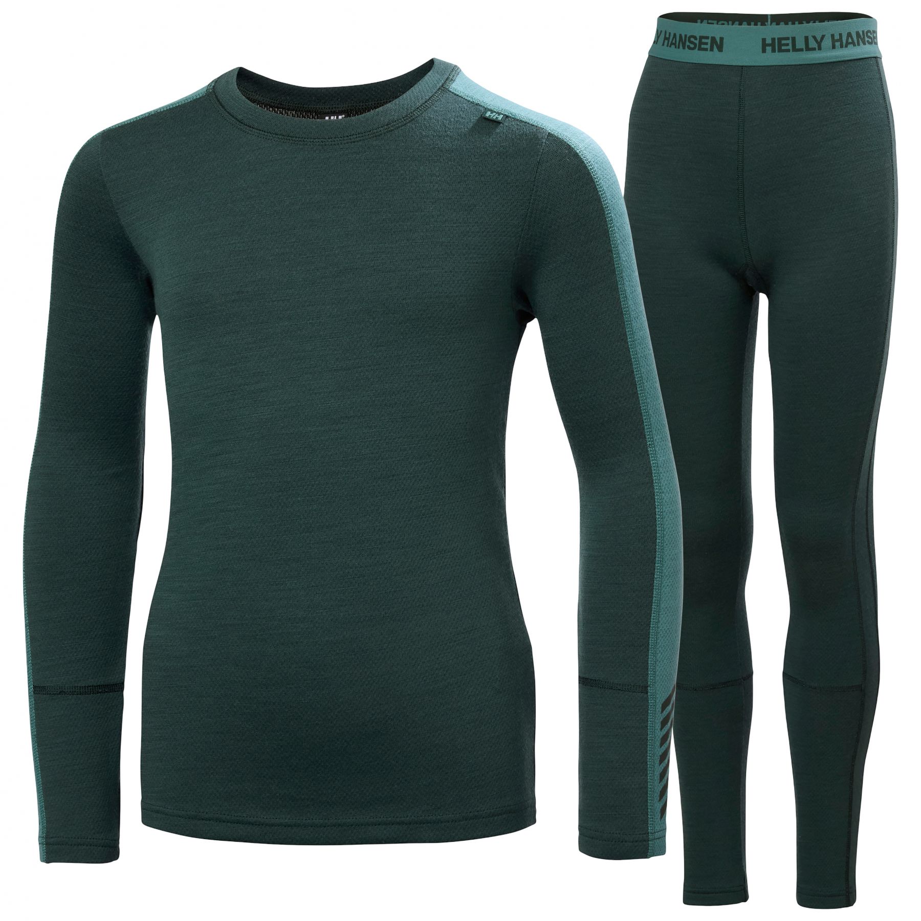 Helly Hansen Lifa Merino Midweight, sæt, junior, grøn Helly Hansen Lifa Merino Midweight, sæt, junior, grøn