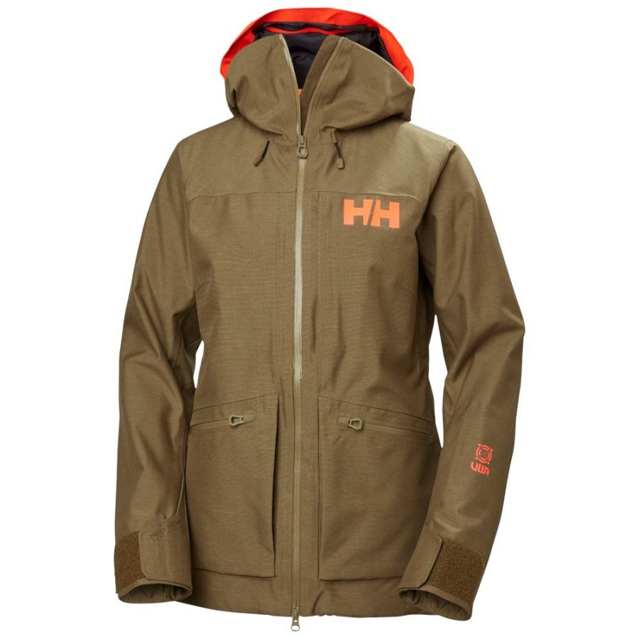 Helly Hansen Powderqueen 3.0, skijakke, dame, brun Helly Hansen Powderqueen 3.0, skijakke, dame, brun