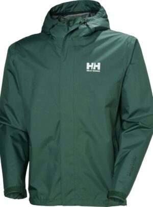 Helly Hansen Seven J, regnjakke, herre, mørkegrøn