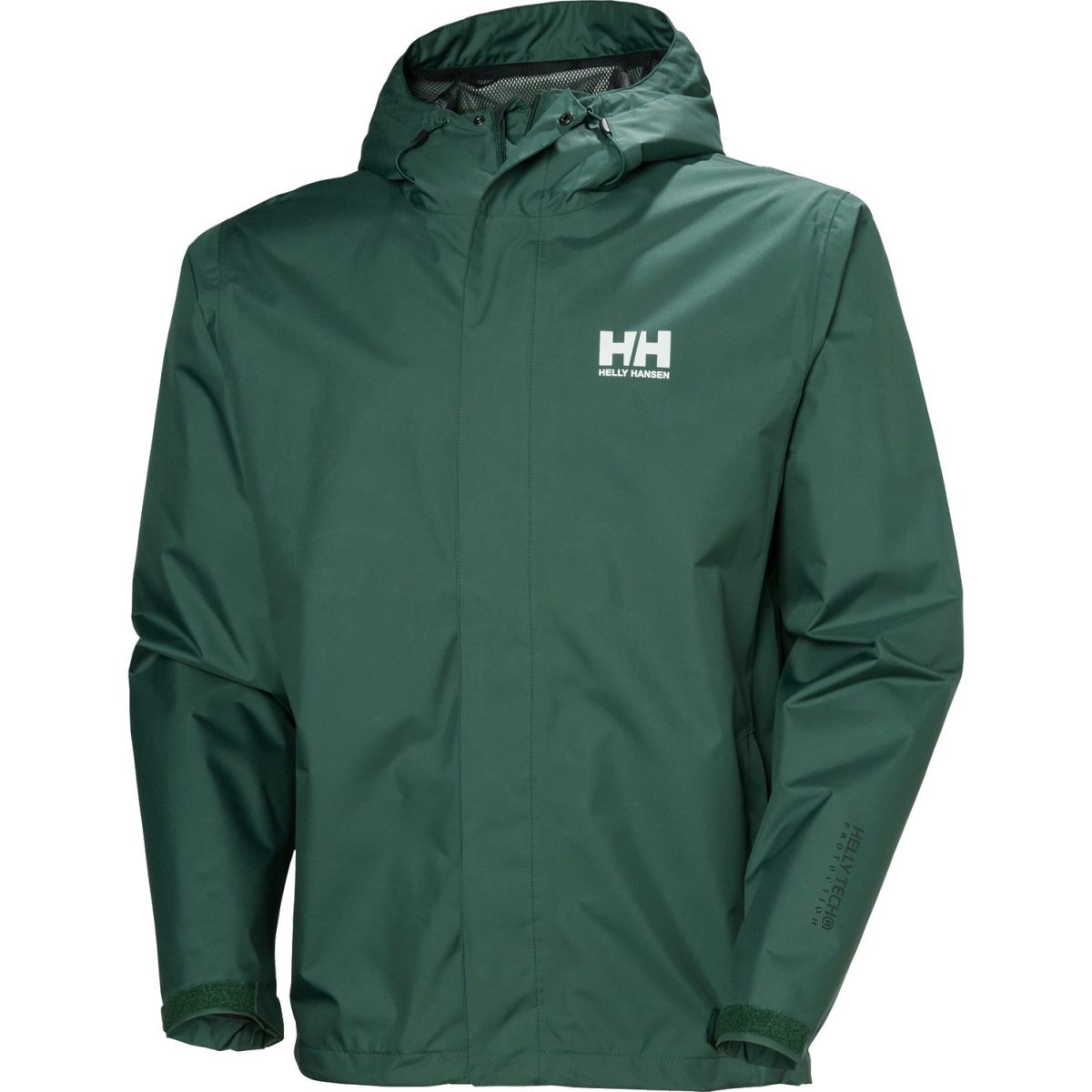 Helly Hansen Seven J, regnjakke, herre, mørkegrøn Helly Hansen Seven J, regnjakke, herre, mørkegrøn