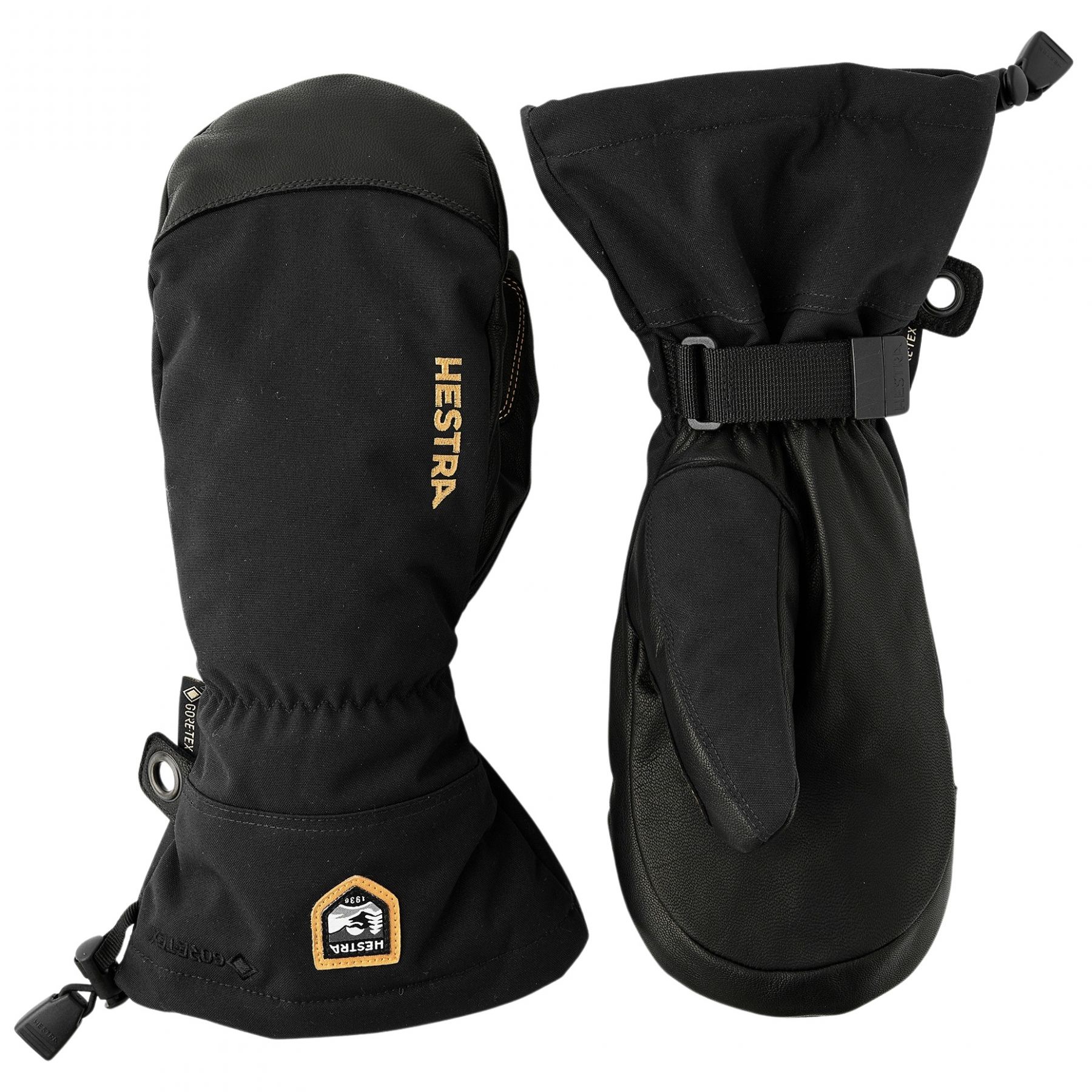 Hestra Army Leather Gore-Tex, skiluffer, sort Hestra Army Leather Gore-Tex, skiluffer, sort