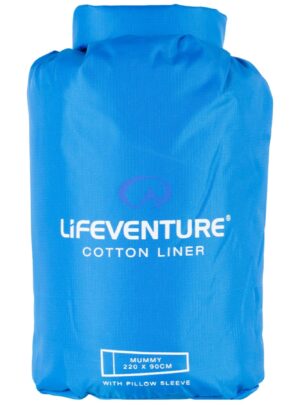 Lifeventure Bomuld Sovepose Liner, mummy, blå